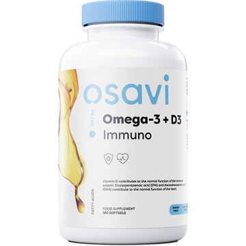 Omega-3 + D3 Immuno, Lemon - 180 softgels