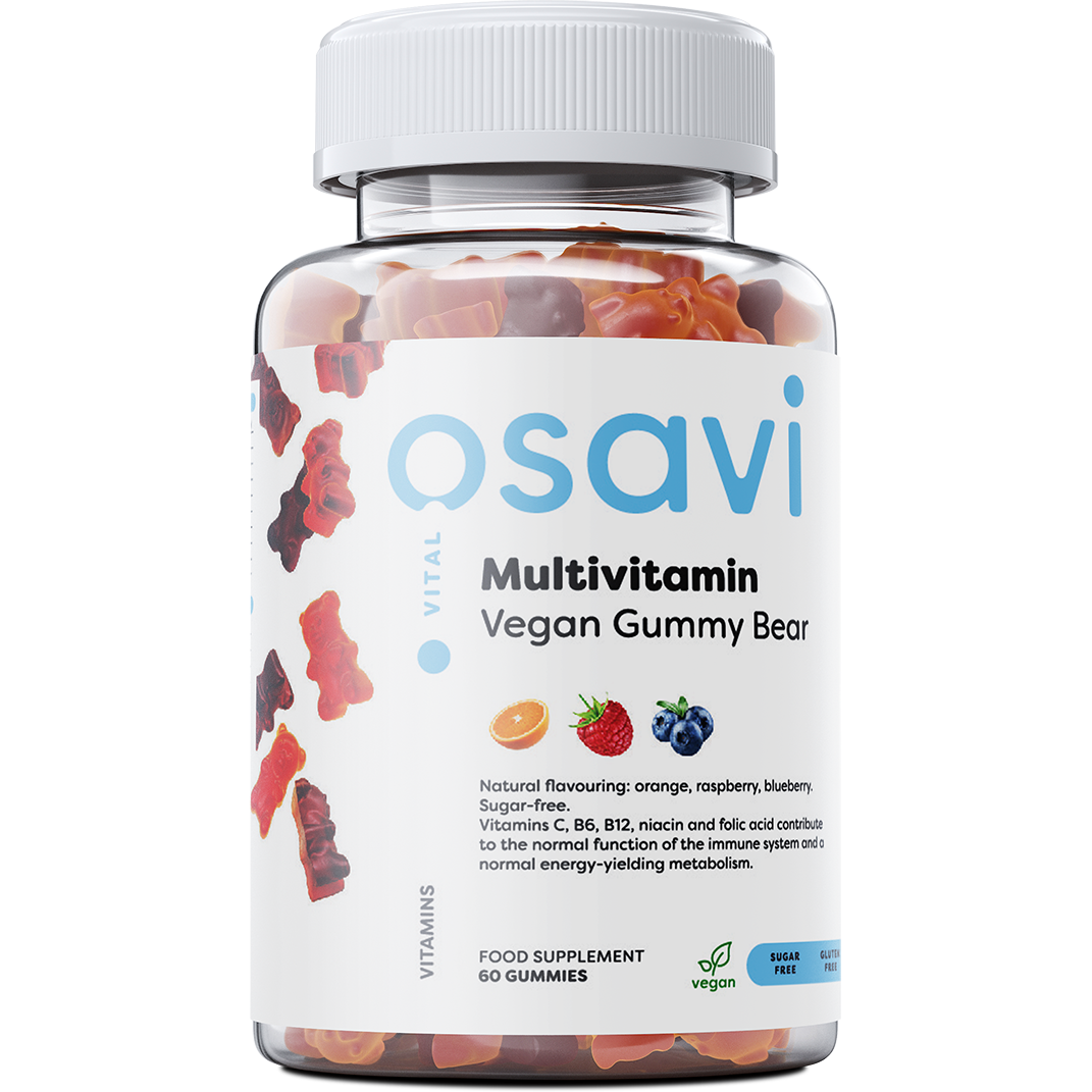 Multivitamin Vegan Gummy Bear, Orange Raspberry Blueberry - 60 gummies