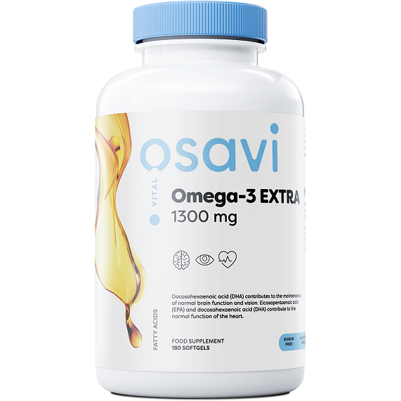 Omega-3 Extra, 1300mg (Lemon) - 180 softgels