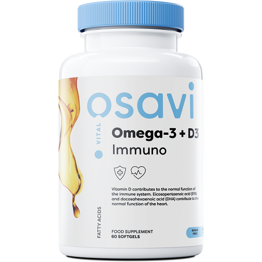 Omega-3 + D3 Immuno, Lemon - 60 softgels