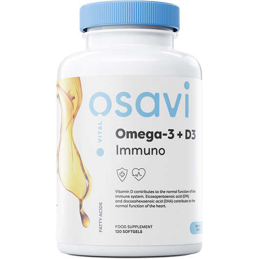 Omega-3 + D3 Immuno, Lemon - 120 softgels